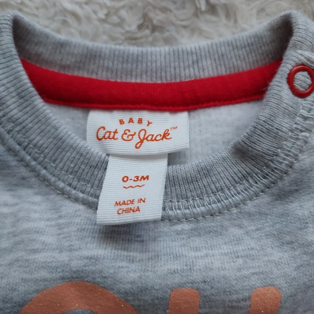 Christmas Holiday Gray Baby Oh What Fun Sweatshirt & Tutu Leggings 0-3mo